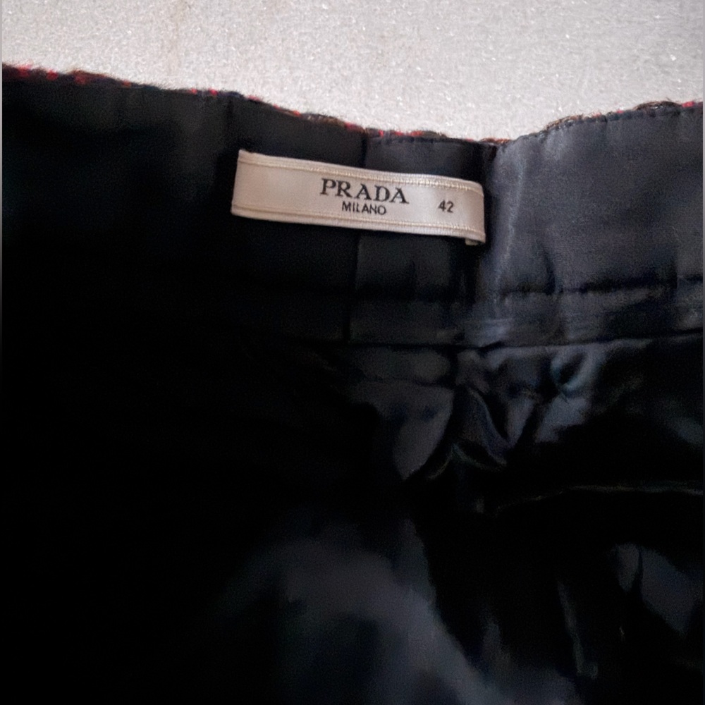 Prada women’s Burgundy Tweed Pants - Picture 8 of 12